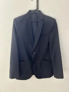 ジュニアスーツ 上下セット　165cm ブラック系ストライプ