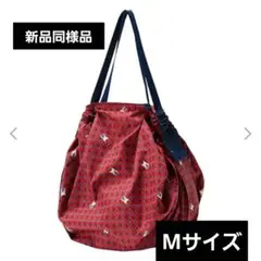 エコバッグ (M) 〈Shupatto〉 赤とネイビー