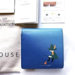 【新品】MOTHERHOUSE マザーハウス スナフキン 二つ折り財布 ブルー