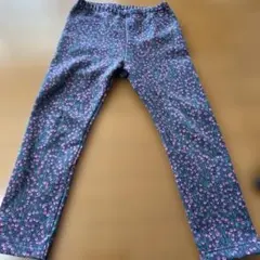 ユニクロ　裏起毛　パンツ　花柄　女の子　レギンス 冬物