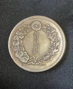 試鋳貨幣　大日本 明治七年 貿易銀 磁性無し 量目27.11g 価格相談可能