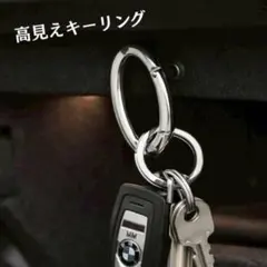 スタイリッシュキーホルダー　シルバー　オーバル型　カラビナ　ストリート　アメカジ