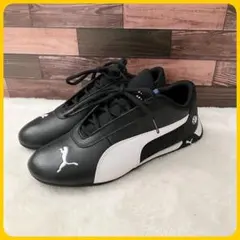 新品同様 PUMA BMW レザースニーカー スピードキャット 靴 黒 25cm