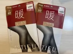 ATSUGI ASTIGU 暖　40デニール タイツM-L イエローオークル2個