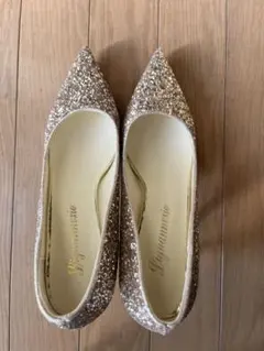 グリッター ポインテッドトゥ ハイヒール