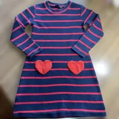 女の子服 ストライプ ワンピース 130センチ