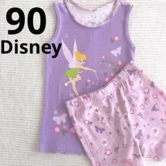 Disneystore 綿100% ティンカーベル 上下2点セット ラベンダー