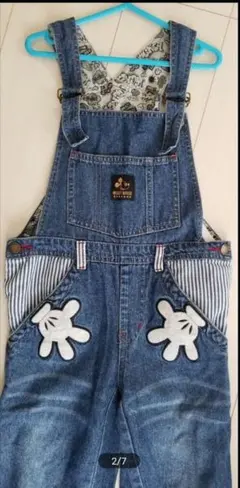 Disney ミッキー デニムオーバーオール 120
