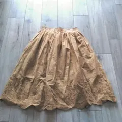 25.スカラップレース　スカート　カットワーク　コットンレース