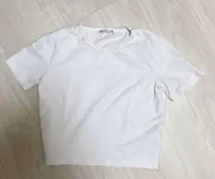 ZARA クロップド丈 半袖Tシャツ ホワイト