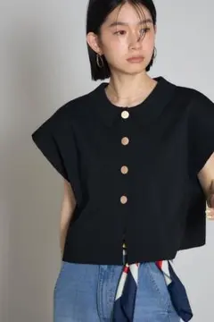 &.NOSTALGIA　衿付きニットトップス