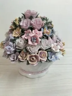CAPODIMONTE カポディモンテ サバスターノ 陶花 フラワーバスケット カポディモンテ・サバスターノ 陶花（フラワーバスケット） 薔薇