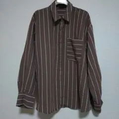 ZARA　ストライプ柄ポケットシャツ