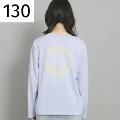 新品 130 ピンクラテ クマプリント ロンT ライトパープル
