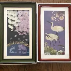 ふしぎな花倶楽部　押し花アート　額縁　絵画　鯉　鶴のサムネイル