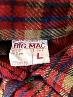 70s BIG MAC JC penny ヘビー フランネルシャツ L Tall