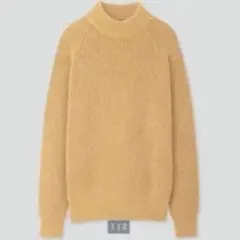 ユニクロ ミドルゲージタートルネックセーター イエロー ニット