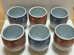 【未使用】湯飲み 6個セット / 花柄 /家族・来客・新生活に