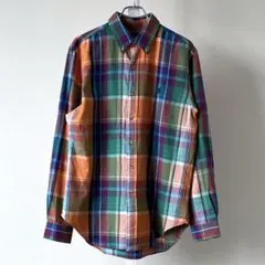 ポロ ラルフローレン 長袖 ボタンダウン シャツ チェック柄 メンズ 古着