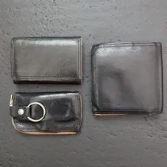 PORTER 黒 レザー 二つ折り財布、カードケース、キーケース、まとめ売り