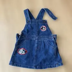 ミニーマウス デニムジャンバースカート 90