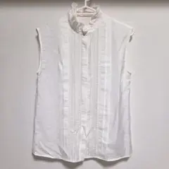 SNIDEL フリルハイネックノースリーブブラウス