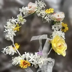 華やかな花冠 ヘッドドレス　ウエディング　フラダンス