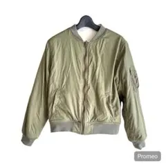 アースミュージックエコロジー MA-1 ボア リバーシブル Lサイズ カーキ 白