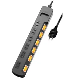 エレコム 電源タップ 6個口 3m 雷ガード 個別スイッチのサムネイル