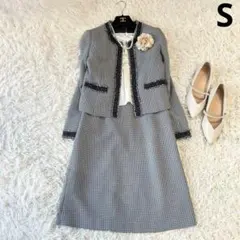 フォーマルセットアップ ワンピース ノーカラージャケット フリンジ 7号