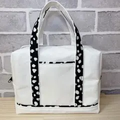 ボストン型トートバッグ　Ｌサイズ＊ハンドメイド＊　 B168