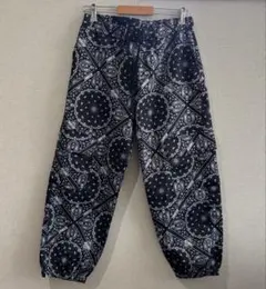 【美品】ASIANZ ペイズリー柄　カーゴパンツ　イージーパンツ　黒　ブラックのサムネイル