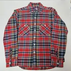 【ザ・ノースフェイス パープルレーベル】チェックシャツ レッドカラー Sサイズ