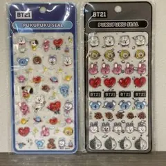 BT21 PUKUPUKU SEAL ぷくぷくシール 2種セットのサムネイル
