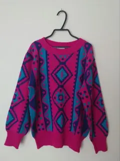 Geometric Pattern Vintage Knit　幾何学模様のサムネイル