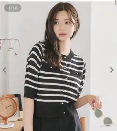 処分セール◆神戸レタス◆ボーダー◆カーディガン◆美品