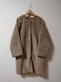 ルクールブランコート　リバーシブルフェイクムートンコート