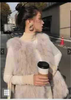 【最終お値下げ】GRL ファーベスト[fo1767] アイボリー