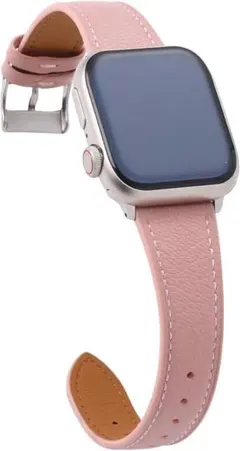 25547　アップルウォッチ 細身 スリム レザー バンド　49mm~42mm