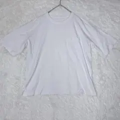 【GUジーユー】 オーバーサイズポケットTシャツ S 白 コットン100％