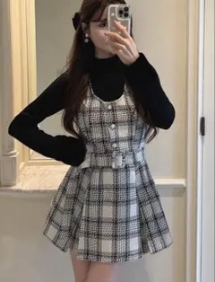 GRL ツイード ワンピース Lサイズ