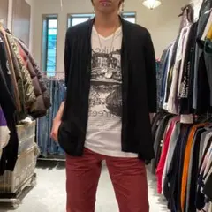 BURBERRY LONDON v系 y2k ネオお兄系 麻 7分袖カーディガン