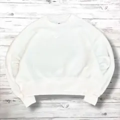 美品 ナイキ NIKE スウェット 短丈 刺繍 アイボリー S 1869