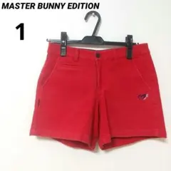 マスターバニー　ゴルフパンツ　ショートパンツ　レッド　レディース　Mのサムネイル