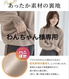 本日お値下げ中❣️ハニーズ長袖ブラウス くすみピンク　シャーリングのサムネイル