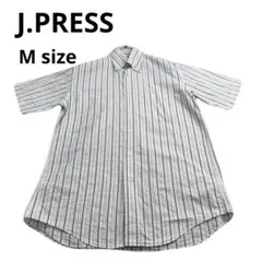 美品　J.PRESS 半袖シャツ ストライプ ボタンダウン メンズ　春夏コーデのサムネイル
