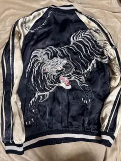 vintage 未使用近 別珍 handmade 龍鷲日本 スカジャン 美品 黒 - メルカリ