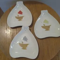 【未使用品】よしざわ窯　しろくまのかき氷絵柄 3枚セット 陶器製のサムネイル