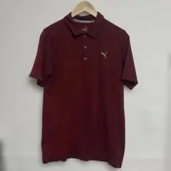 プーマ　半袖ポロシャツ　ゴルフ　メンズ　M　ボルドー