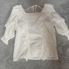 Heatherフリル刺繍ブラウス